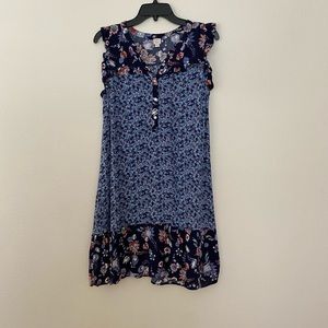 Navy floral sun dress